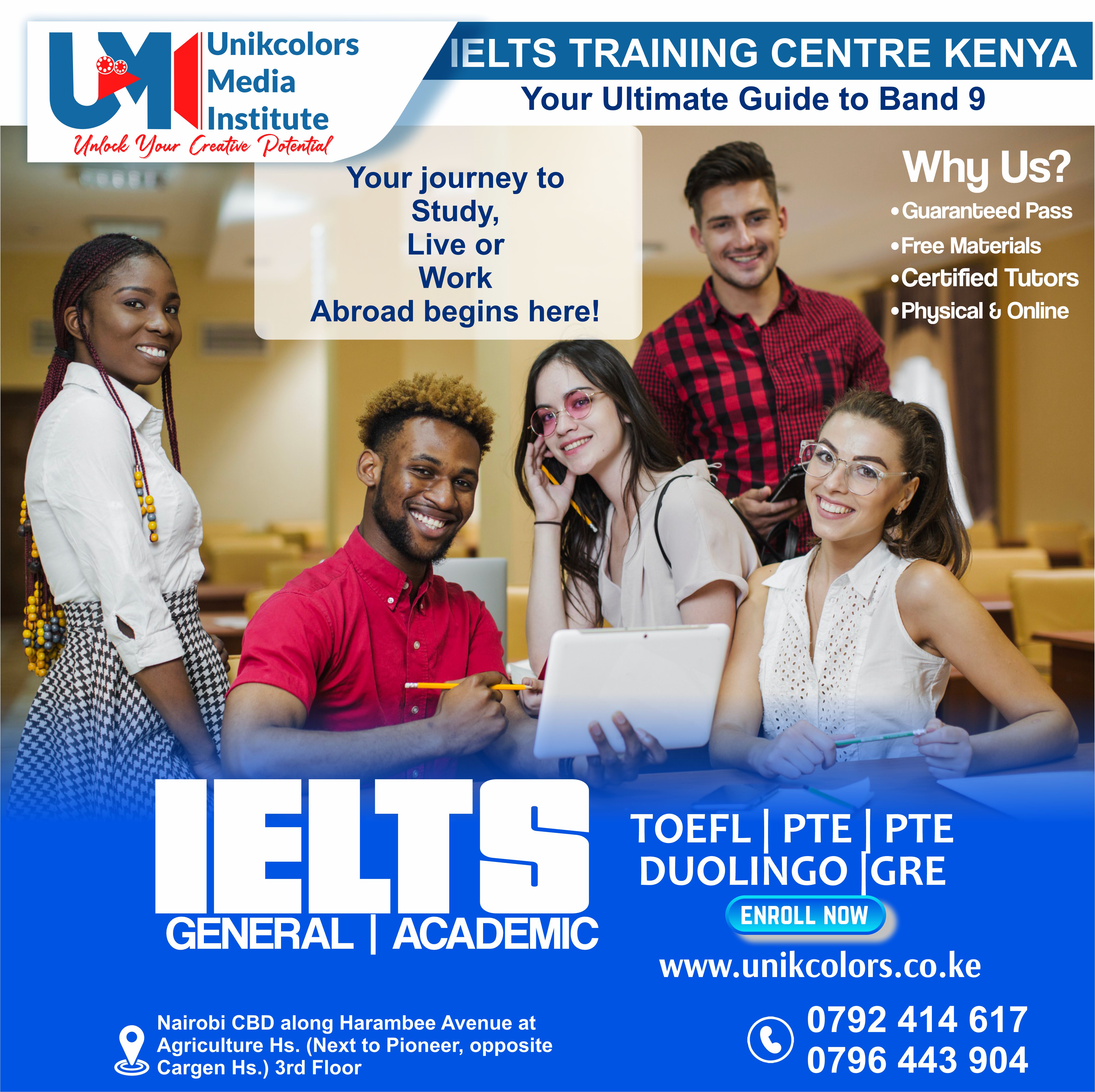 IELTS TRAINING CENTRE KENYA - IELTS PREPARATION | OET | TOEFL | PTE | GRE | DUOLINGO